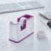 Leitz-WOW-Tape-Dispenser-Incl-tape-For-convenient-one-hand-operation-Whitepurple-Outer-carton-of-4-53641062