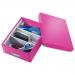 Leitz WOW Click & Store Small Organiser Box, Pink.