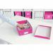 Leitz WOW Click & Store Small Organiser Box, Pink.