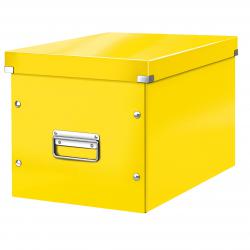 Cheap Stationery Supply of Leitz WOW Click & Store Cube Large Storage Box, Yellow. Office Statationery