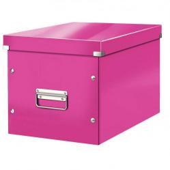 Cheap Stationery Supply of Leitz WOW Click & Store Cube Large Storage Box, Pink. Office Statationery
