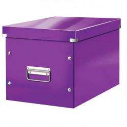Cheap Stationery Supply of Leitz WOW Click & Store Cube Large Storage Box, Purple. Office Statationery