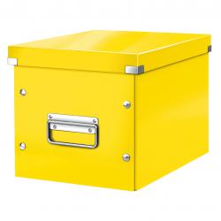 Cheap Stationery Supply of Leitz WOW Click & Store Cube Medium Storage Box, Yellow. Office Statationery