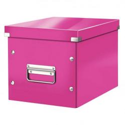 Cheap Stationery Supply of Leitz WOW Click & Store Cube Medium Storage Box, Pink. Office Statationery