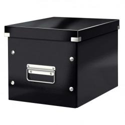 Cheap Stationery Supply of Leitz WOW Click & Store Cube Medium Storage Box, Black. Office Statationery