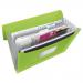 Esselte VIVIDA Expanding 6 Tab Project File A4 Translucent Green - Outer carton of 5